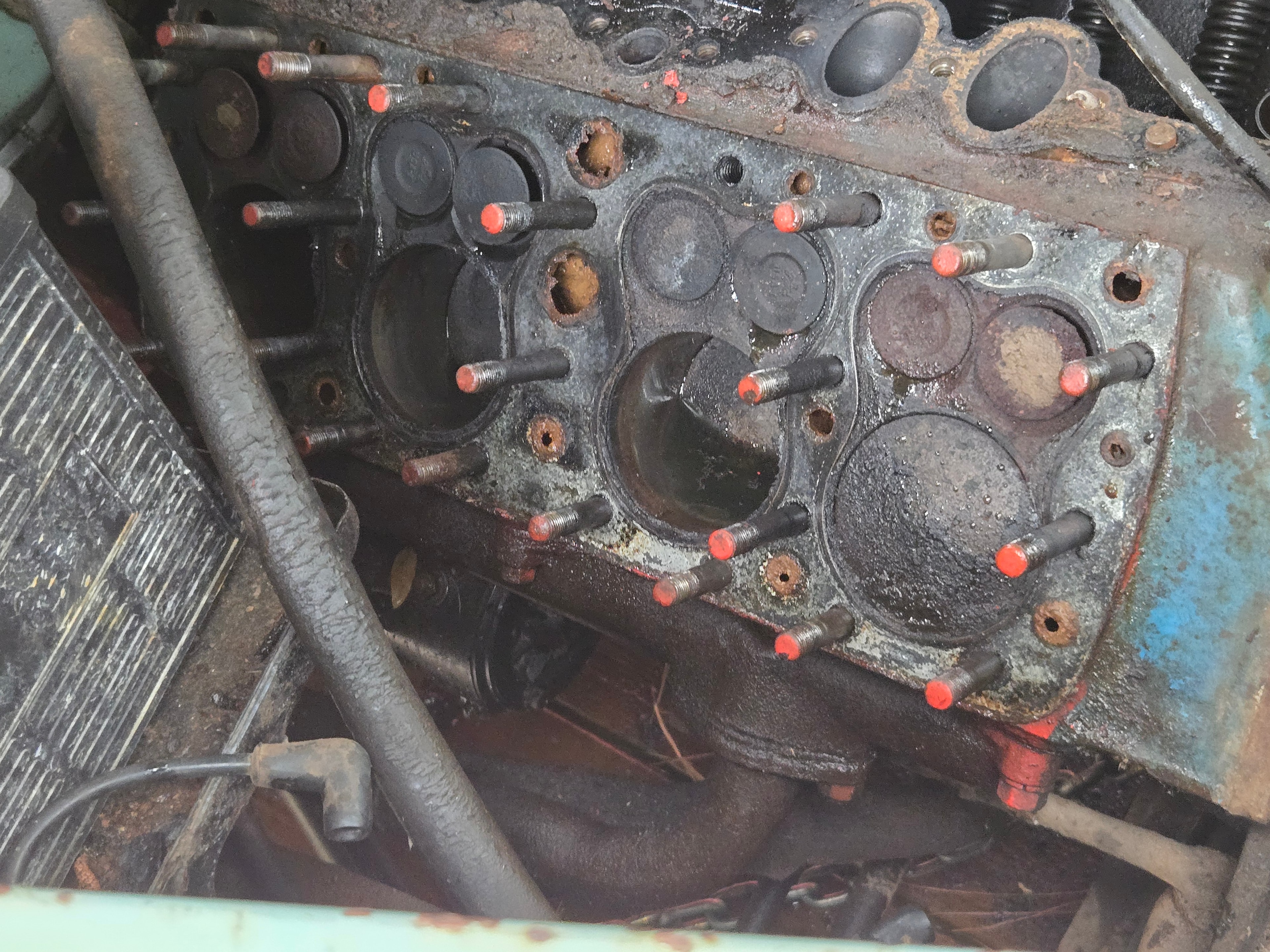 Mechanic working on classic car repair